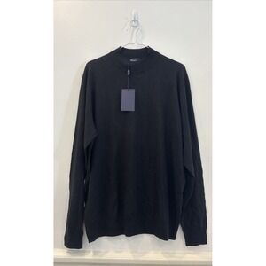 Cashmere House Brand Men's XL Black‎ Silk Cashmere Pullover Sweater Preppy